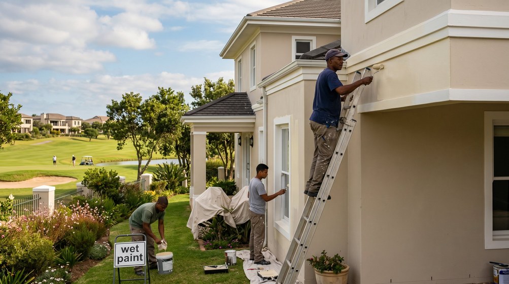 Painting work across a townhouse complex in Eversdal